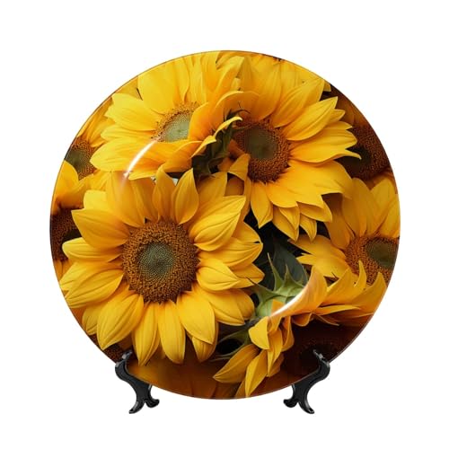GTKSYNVE Dekorative Teller aus Knochenporzellan, 17,8 cm, personalisierbar, Keramik-Dekoteller mit Präsentationsständer, Keramik-Ornamente, Kunst-Porzellanteller für Zuhause, Büro, Wandbehang GTKSYNVE Dekorative Teller aus Knochenporzellan, 17,8 cm, personalisierbar, Keramik-Dekoteller mit Präsentationsständer, Keramik-Ornamente, Kunst-Porzellanteller für Zuhause, Büro, Wandbehang von GTKSYNVE