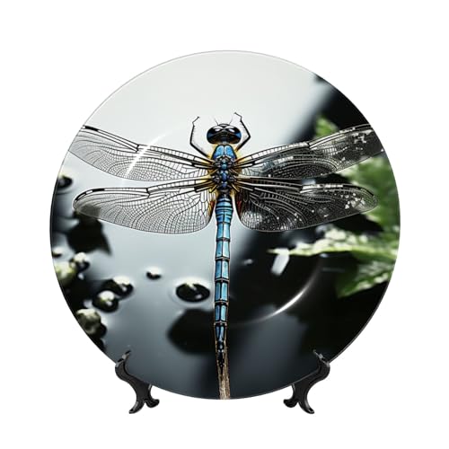 GTKSYNVE Dekorative Teller aus Knochenporzellan, 20,3 cm, personalisierbar, mit Präsentationsständer, Keramikornamente, Kunst-Porzellanteller für Zuhause, Büro, Wandbehang GTKSYNVE Dekorative Teller aus Knochenporzellan, 20,3 cm, personalisierbar, mit Präsentationsständer, Keramikornamente, Kunst-Porzellanteller für Zuhause, Büro, Wandbehang von GTKSYNVE