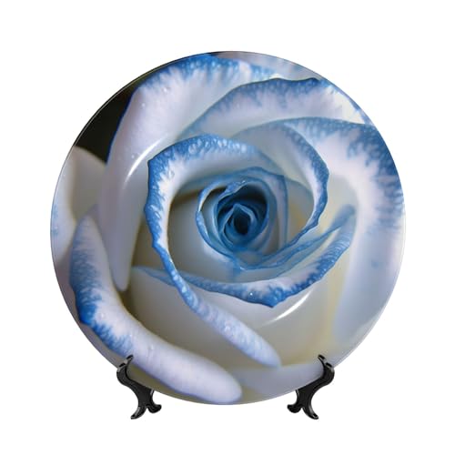 GTKSYNVE Dekorative Teller aus Knochenporzellan, 25,4 cm, mit Präsentationsständer, Keramik-Ornamente, Kunst-Porzellanteller für Zuhause, Büro, Wandbehang, Dekoration GTKSYNVE Dekorative Teller aus Knochenporzellan, 25,4 cm, mit Präsentationsständer, Keramik-Ornamente, Kunst-Porzellanteller für Zuhause, Büro, Wandbehang, Dekoration von GTKSYNVE
