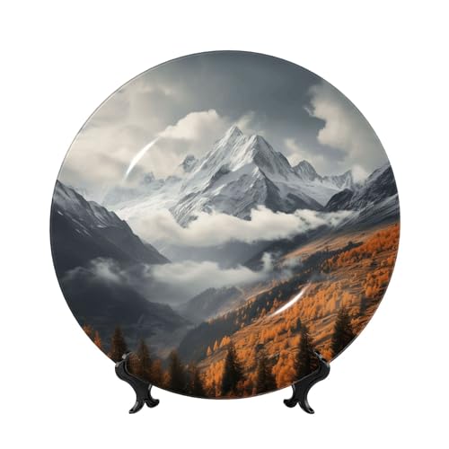 GTKSYNVE Dekorative Teller aus Knochenporzellan, 25,4 cm, personalisierbar, dekorativer Keramikteller mit Präsentationsständer, Keramikornamente, Kunst, Porzellanteller für Zuhause, Büro, Wandbehang GTKSYNVE Dekorative Teller aus Knochenporzellan, 25,4 cm, personalisierbar, dekorativer Keramikteller mit Präsentationsständer, Keramikornamente, Kunst, Porzellanteller für Zuhause, Büro, Wandbehang von GTKSYNVE