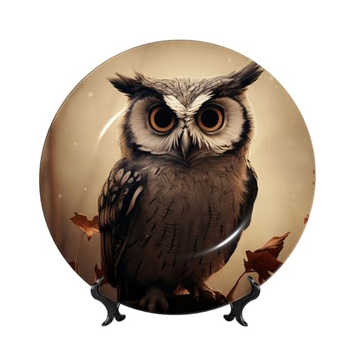 GTKSYNVE Dekorative Teller aus Knochenporzellan, 25,4 cm, personalisierbar, mit Präsentationsständer, Keramikornamente, Kunst-Porzellanteller für Zuhause, Büro, Wandbehang GTKSYNVE Dekorative Teller aus Knochenporzellan, 25,4 cm, personalisierbar, mit Präsentationsständer, Keramikornamente, Kunst-Porzellanteller für Zuhause, Büro, Wandbehang von GTKSYNVE