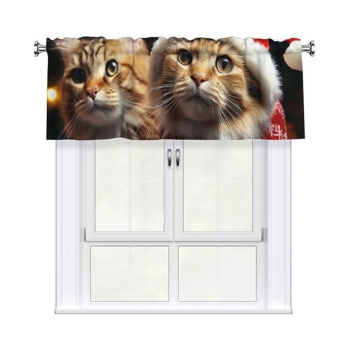 GTKSYNVE Fenstervolant mit Weihnachtsmotiv für Fenster, Stangentasche, Fenstervolant, kleine Fensterbehandlung, Volants für Küche, Vorhänge, Verdunkelung, kurze Vorhänge für Schlafzimmer, 137,2 x 45,7 GTKSYNVE Fenstervolant mit Weihnachtsmotiv für Fenster, Stangentasche, Fenstervolant, kleine Fensterbehandlung, Volants für Küche, Vorhänge, Verdunkelung, kurze Vorhänge für Schlafzimmer, 137,2 x 45,7 von GTKSYNVE