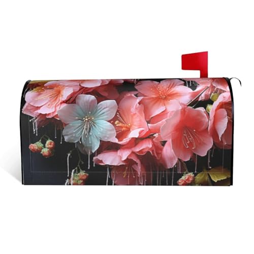 GTKSYNVE Girlanden, schöne Blumen, Briefkastenabdeckungen, magnetisch, Standardgröße, 64,8 x 53,3 cm, dekorative Briefkasten-Abdeckung, wasserdichte Briefkasten-Abdeckung, personalisierte von GTKSYNVE