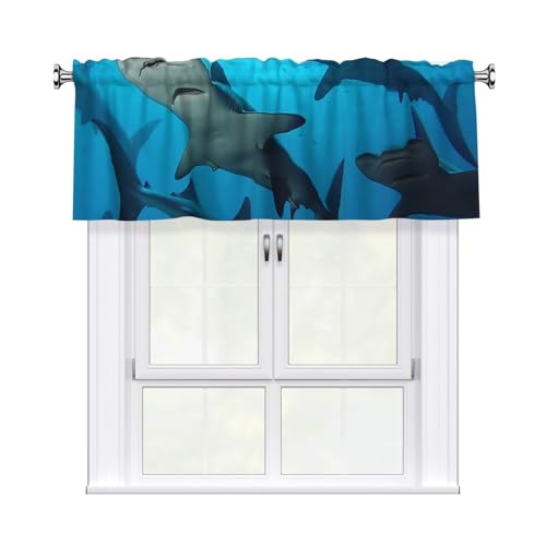 GTKSYNVE Hammerhead Hai-Volants für Fenster, Stangentasche, Fenstervolant, kleine Fensterbehandlung, Volants für Küche, Verdunkelungsvorhänge, kurze Vorhänge für Schlafzimmer, 137 x 45 cm GTKSYNVE Hammerhead Hai-Volants für Fenster, Stangentasche, Fenstervolant, kleine Fensterbehandlung, Volants für Küche, Verdunkelungsvorhänge, kurze Vorhänge für Schlafzimmer, 137 x 45 cm von GTKSYNVE