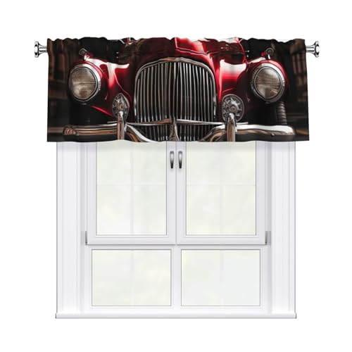 GTKSYNVE Klassische Auto-Volants für Fenster, Stangentasche, Fenstervolant, kleine Fensterbehandlung, Volants für Küche, Vorhänge, Verdunkelung, kurze Vorhänge für Schlafzimmer, 137 x 45 cm von GTKSYNVE