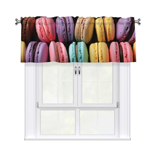 GTKSYNVE Macaron Gebäckvolant mit Keksgeschmack für Fenster, Stangentasche, Fenstervolant, kleine Fensterbehandlung, Volants für Küche, Verdunkelungsvorhänge, kurze Vorhänge für Schlafzimmer, 137 x 45 GTKSYNVE Macaron Gebäckvolant mit Keksgeschmack für Fenster, Stangentasche, Fenstervolant, kleine Fensterbehandlung, Volants für Küche, Verdunkelungsvorhänge, kurze Vorhänge für Schlafzimmer, 137 x 45 von GTKSYNVE