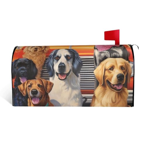 GTKSYNVE Magnetische Briefkastenabdeckungen, Motiv: Hundetage, Standardgröße, 53,3 x 45,7 cm, dekorative Briefkasten-Abdeckung, wasserdichte Briefkasten-Abdeckung, personalisierte GTKSYNVE Magnetische Briefkastenabdeckungen, Motiv: Hundetage, Standardgröße, 53,3 x 45,7 cm, dekorative Briefkasten-Abdeckung, wasserdichte Briefkasten-Abdeckung, personalisierte von GTKSYNVE
