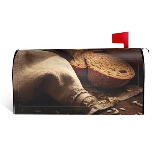 GTKSYNVE Magnetische Briefkastenabdeckungen für Brot und Weizen, Standardgröße, 64,8 x 53,3 cm, dekorative Briefkasten-Abdeckung, wasserdichte Briefkasten-Abdeckung, personalisierte von GTKSYNVE