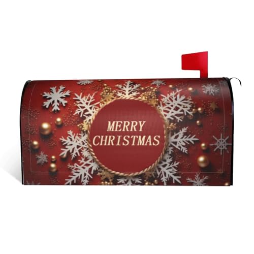 GTKSYNVE Merry Christmas Too Briefkastenabdeckung, magnetisch, Standardgröße, 64,8 x 53,3 cm, dekorative Briefkasten-Abdeckung, wasserdichte Briefkasten-Abdeckung, personalisierbare von GTKSYNVE