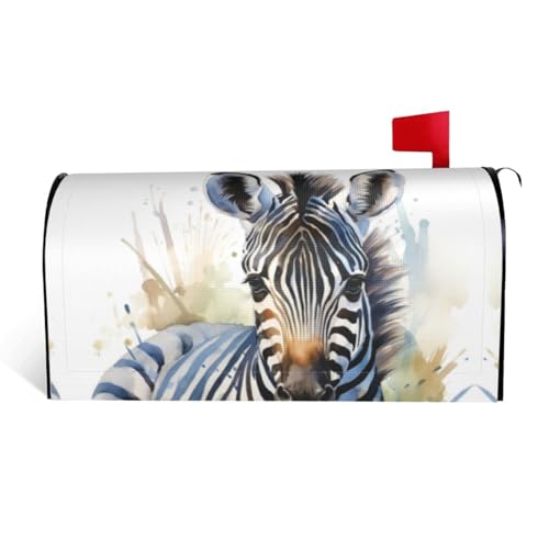 GTKSYNVE Niedliche Zebra-Aquarell-Briefkastenabdeckungen, magnetisch, Standardgröße, 64,8 x 53,3 cm, dekorative Briefkasten-Abdeckung, wasserdichte Briefkasten-Abdeckung, personalisierte GTKSYNVE Niedliche Zebra-Aquarell-Briefkastenabdeckungen, magnetisch, Standardgröße, 64,8 x 53,3 cm, dekorative Briefkasten-Abdeckung, wasserdichte Briefkasten-Abdeckung, personalisierte von GTKSYNVE