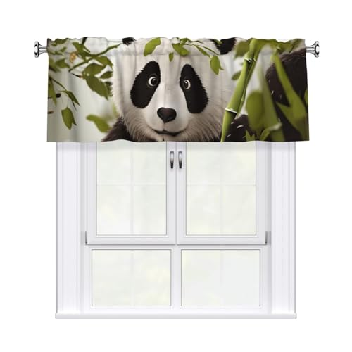 GTKSYNVE Panda Volants für Fenster, Stangentasche, Fenstervolant, kleine Fensterbehandlung, Volants für Küche, Vorhänge, Verdunkelung, kurze Vorhänge für Schlafzimmer, 137,2 x 45,7 cm GTKSYNVE Panda Volants für Fenster, Stangentasche, Fenstervolant, kleine Fensterbehandlung, Volants für Küche, Vorhänge, Verdunkelung, kurze Vorhänge für Schlafzimmer, 137,2 x 45,7 cm von GTKSYNVE