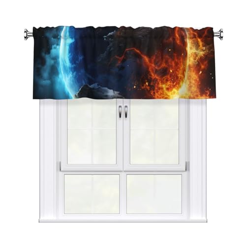 GTKSYNVE Planet Eis- und Feuervolants für Fenster, Stangentasche, Fenstervolant, kleine Fensterbehandlung, Volants für Küche, Verdunkelungsvorhänge, kurze Vorhänge für Schlafzimmer, 137 x 45 cm GTKSYNVE Planet Eis- und Feuervolants für Fenster, Stangentasche, Fenstervolant, kleine Fensterbehandlung, Volants für Küche, Verdunkelungsvorhänge, kurze Vorhänge für Schlafzimmer, 137 x 45 cm von GTKSYNVE