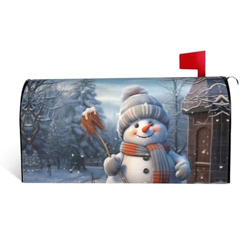 GTKSYNVE Robuste Briefkastenabdeckungen, Schneemann, magnetisch, Standardgröße, 64,8 x 53,3 cm, dekorative Briefkasten-Abdeckung, wasserdichte Briefkasten-Abdeckung, personalisierte GTKSYNVE Robuste Briefkastenabdeckungen, Schneemann, magnetisch, Standardgröße, 64,8 x 53,3 cm, dekorative Briefkasten-Abdeckung, wasserdichte Briefkasten-Abdeckung, personalisierte von GTKSYNVE