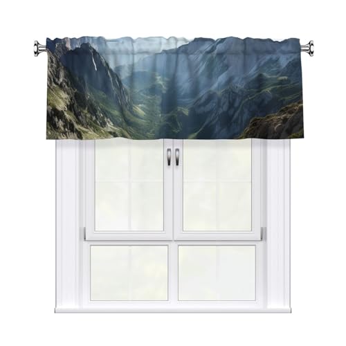GTKSYNVE Rock Mountain Volants für Fenster, Stangentasche, Fenstervolant, kleine Fensterbehandlung, Volants für Küche, Vorhänge, Verdunkelung, kurze Vorhänge für Schlafzimmer, 137 x 45 cm GTKSYNVE Rock Mountain Volants für Fenster, Stangentasche, Fenstervolant, kleine Fensterbehandlung, Volants für Küche, Vorhänge, Verdunkelung, kurze Vorhänge für Schlafzimmer, 137 x 45 cm von GTKSYNVE