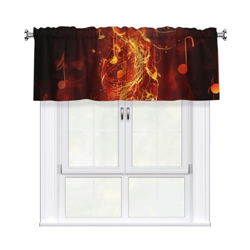 GTKSYNVE Rote Flamme Volants für Fenster, Stangentasche, Fenstervolant, kleine Fensterbehandlung, Volants für Küche, Verdunkelungsvorhänge, kurze Vorhänge für Schlafzimmer, 137 x 45 cm GTKSYNVE Rote Flamme Volants für Fenster, Stangentasche, Fenstervolant, kleine Fensterbehandlung, Volants für Küche, Verdunkelungsvorhänge, kurze Vorhänge für Schlafzimmer, 137 x 45 cm von GTKSYNVE