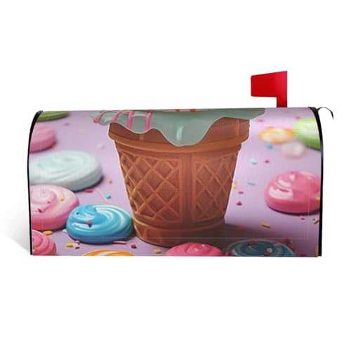 GTKSYNVE Viele farbige Eiscreme-Briefkastenabdeckungen, magnetisch, Standardgröße, 64,8 x 53,3 cm, dekorative Briefkastenabdeckung, wasserdichte Briefkasten-Abdeckung, personalisierte GTKSYNVE Viele farbige Eiscreme-Briefkastenabdeckungen, magnetisch, Standardgröße, 64,8 x 53,3 cm, dekorative Briefkastenabdeckung, wasserdichte Briefkasten-Abdeckung, personalisierte von GTKSYNVE