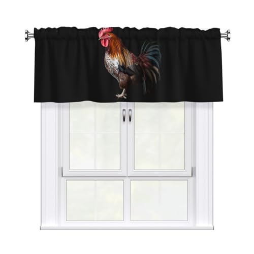 GTKSYNVE Volants mit Tierhahn, für Fenster, Stangentasche, Fenstervolant, kleine Fensterbehandlung, Volants für Küche, Vorhänge, Verdunkelung, kurze Vorhänge für Schlafzimmer, 137 x 45 cm GTKSYNVE Volants mit Tierhahn, für Fenster, Stangentasche, Fenstervolant, kleine Fensterbehandlung, Volants für Küche, Vorhänge, Verdunkelung, kurze Vorhänge für Schlafzimmer, 137 x 45 cm von GTKSYNVE