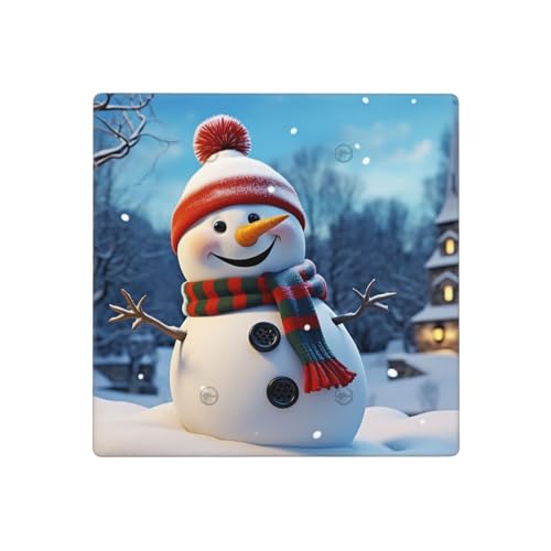 Happy Snowman Wandplatten, dekorative Lichtschalter-Abdeckung, 2-Gang-Steckdosenabdeckungen, elektrische Schalterplatte, thermoplastische Blende für Dekorateure, Schrauben im Lieferumfang enthalten Happy Snowman Wandplatten, dekorative Lichtschalter-Abdeckung, 2-Gang-Steckdosenabdeckungen, elektrische Schalterplatte, thermoplastische Blende für Dekorateure, Schrauben im Lieferumfang enthalten von GTKSYNVE