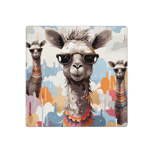 Niedliche Giraffe mit Farben, Sonnenbrille, lustige Wandplatten, dekorative Lichtschalter-Abdeckung, 2-Gang-Steckdosenabdeckungen, elektrische Schalterplatte, thermoplastische Blende für Dekorateure Niedliche Giraffe mit Farben, Sonnenbrille, lustige Wandplatten, dekorative Lichtschalter-Abdeckung, 2-Gang-Steckdosenabdeckungen, elektrische Schalterplatte, thermoplastische Blende für Dekorateure von GTKSYNVE