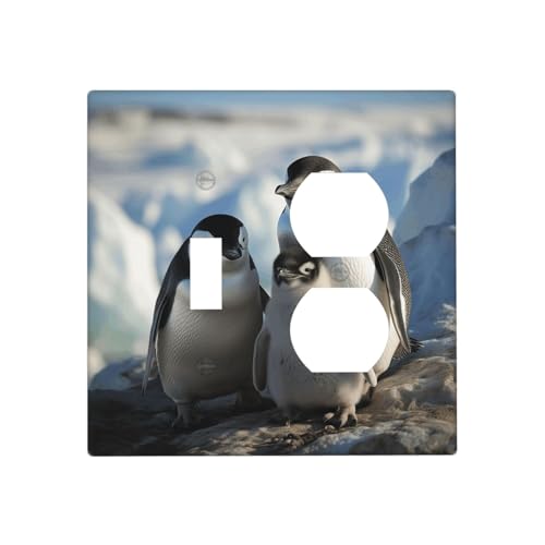 Pinguin-Eltern und Küken, Antarktis, große Wandplatten, dekorative Lichtschalterabdeckung, 2-Gang-Steckdosenabdeckungen, elektrische Schalterplatte, thermoplastische Blende für Dekorateure, Schrauben Pinguin-Eltern und Küken, Antarktis, große Wandplatten, dekorative Lichtschalterabdeckung, 2-Gang-Steckdosenabdeckungen, elektrische Schalterplatte, thermoplastische Blende für Dekorateure, Schrauben von GTKSYNVE