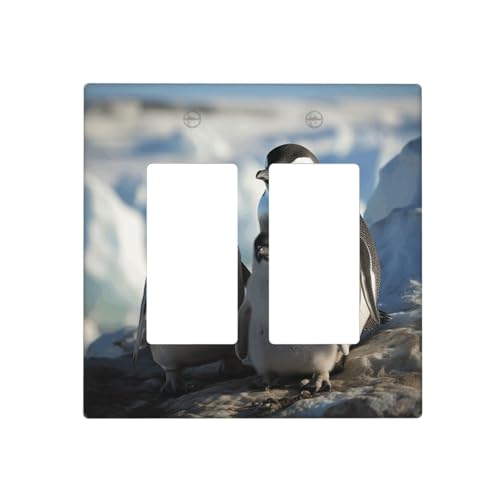 Pinguin-Eltern und Küken, Antarktis, große Wandplatten, dekorative Lichtschalterabdeckung, 2-Gang-Steckdosenabdeckungen, elektrische Schalterplatte, thermoplastische Blende für Dekorateure, Schrauben Pinguin-Eltern und Küken, Antarktis, große Wandplatten, dekorative Lichtschalterabdeckung, 2-Gang-Steckdosenabdeckungen, elektrische Schalterplatte, thermoplastische Blende für Dekorateure, Schrauben von GTKSYNVE