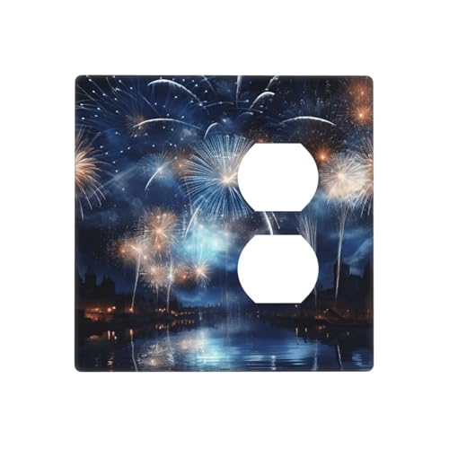 Pyrotechnik-Wandplatten, dekorative Lichtschalter-Abdeckung, 2-Gang-Steckdosenabdeckungen, elektrische Schalterplatte, thermoplastische Blende für Dekorateure, Schrauben im Lieferumfang enthalten Pyrotechnik-Wandplatten, dekorative Lichtschalter-Abdeckung, 2-Gang-Steckdosenabdeckungen, elektrische Schalterplatte, thermoplastische Blende für Dekorateure, Schrauben im Lieferumfang enthalten von GTKSYNVE