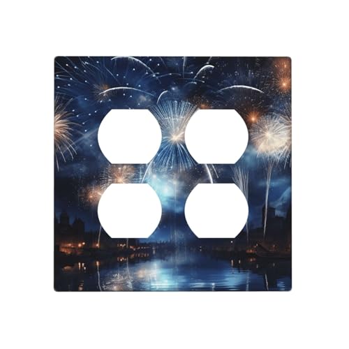 Pyrotechnik-Wandplatten, dekorative Lichtschalter-Abdeckung, 2-Gang-Steckdosenabdeckungen, elektrische Schalterplatte, thermoplastische Blende für Dekorateure, Schrauben im Lieferumfang enthalten Pyrotechnik-Wandplatten, dekorative Lichtschalter-Abdeckung, 2-Gang-Steckdosenabdeckungen, elektrische Schalterplatte, thermoplastische Blende für Dekorateure, Schrauben im Lieferumfang enthalten von GTKSYNVE