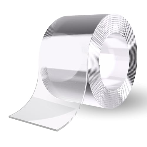 GTKWEX TRANSPARENTES WASSERDICHTES KLEBEBAND 10 METER | DICHTUNGSBAND FÜR BADEZIMMER, WASCHBECKEN UND WASCHBECKEN | BESTÄNDIG FÜR BILDSCHIRME UND BÄDER | KÜCHENARBEITSPOPLET | (5CM) von GTKWEX