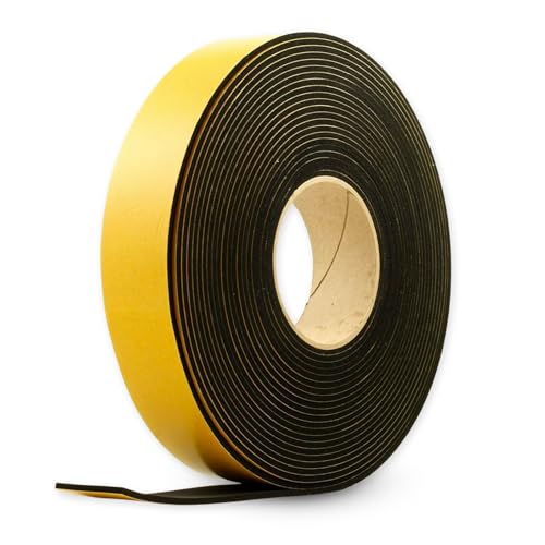 GTKWEX Selbstklebendes Kautschukband, 15 m x 5 cm x 3 mm, akustische und thermische Isolierung, ideal für Camper und Camping, Heizungs- und Luftsysteme (15 Meter) von GTKWEX