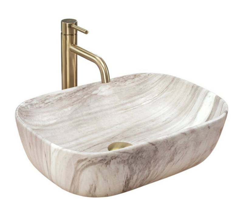GTM Design Aufsatzwaschbecken BELINDA Modern Waschbeckenm Oval von GTM Design
