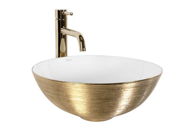 GTM Design Aufsatzwaschbecken Glanz Modern Waschbecken ohne Hahnloch Elegant, Oval von GTM Design