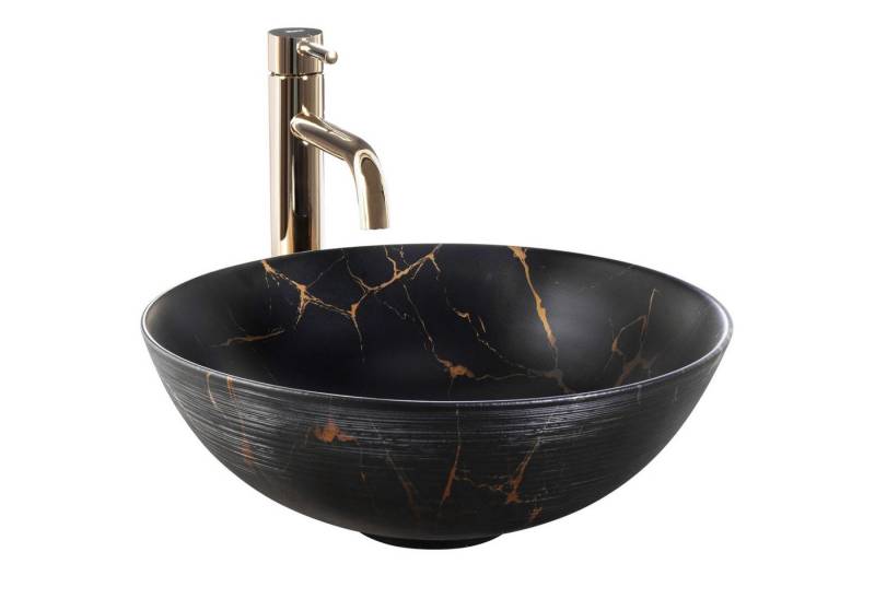 GTM Design Aufsatzwaschbecken Glanz Modern Waschbecken ohne Hahnloch Elegant, Oval von GTM Design