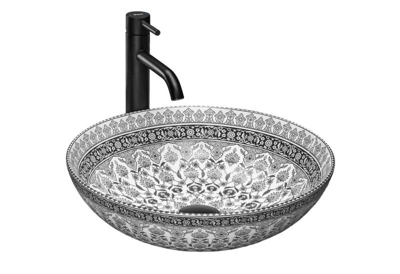 GTM Design Aufsatzwaschbecken Glanz - Modern Waschbecken ohne Hahnloch - Elegant Oval von GTM Design