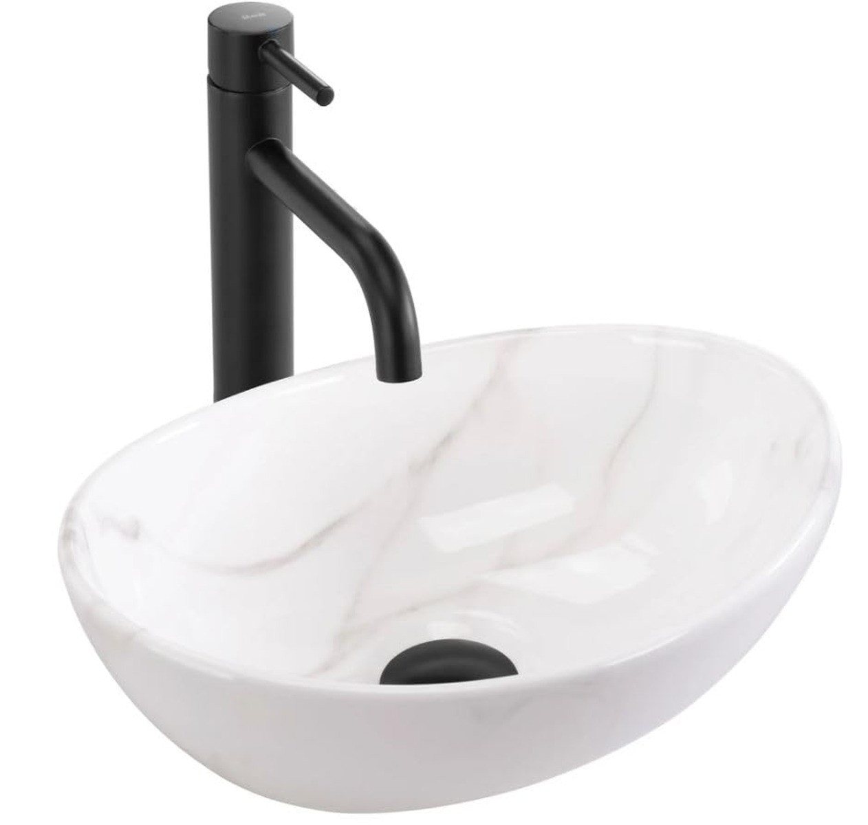 GTM Design Aufsatzwaschbecken Glanz Set mit Waschtischbatterie, Stopfen - Waschbecken mit Armature GTM Design Aufsatzwaschbecken Glanz Set mit Waschtischbatterie, Stopfen - Waschbecken mit Armature von GTM Design