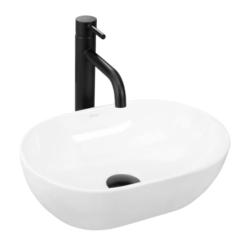 GTM Design Aufsatzwaschbecken Matt Modern Waschbecken ohne Hahnloch - Elegant Aufsatzwaschbecken Oval für Badezimmer und Gäste WC - nur Bad Waschbecken - Modell 10 GTM Design Aufsatzwaschbecken Matt Modern Waschbecken ohne Hahnloch - Elegant Aufsatzwaschbecken Oval für Badezimmer und Gäste WC - nur Bad Waschbecken - Modell 10 von GTM Design