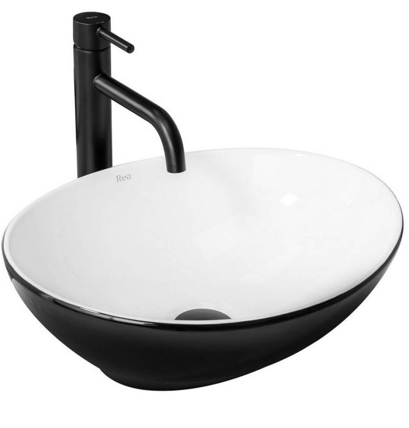 GTM Design Aufsatzwaschbecken Modern Waschbecken ohne Hahnloch Elegant Aufsatzwaschbecken Oval von GTM Design