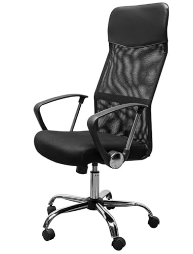 GTM Design Verstellbare Bürostuhl - Multifunktionale Schreibtischstuhl für Gaming Arbeit und Entspannung - Stühle mit Netz - Anpassbare Gamingstuhl - Schwarz von GTM Design
