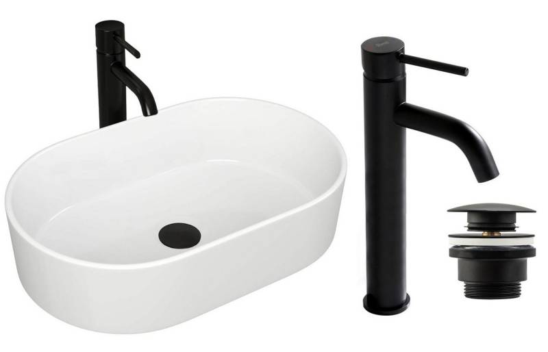 GTM Design Waschbecken Glanz - Modern Waschbecken - ohne Überlaufloch - Elegant von GTM Design