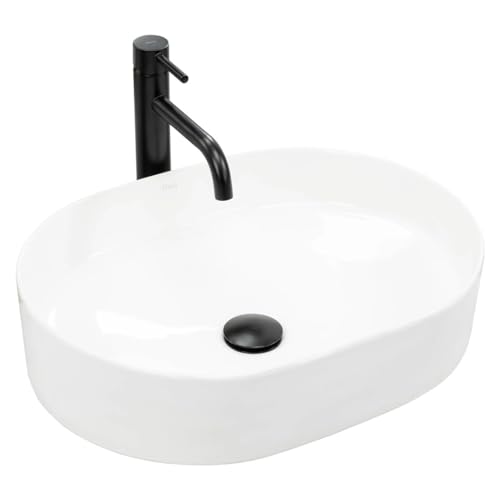 GTM Design Aufsatzwaschbecken Glanz - Modern Waschbecken - ohne Überlaufloch - Elegant Aufsatzwaschbecken Oval - für Badezimmer und Gäste WC - nur Bad Waschbecken - Modell 11 GTM Design Aufsatzwaschbecken Glanz - Modern Waschbecken - ohne Überlaufloch - Elegant Aufsatzwaschbecken Oval - für Badezimmer und Gäste WC - nur Bad Waschbecken - Modell 11 von GTM Design