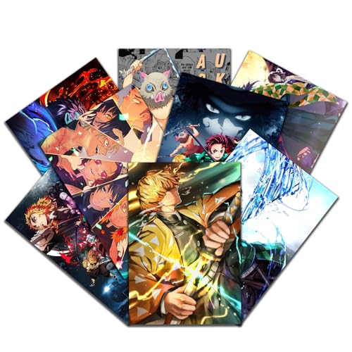 GTOTd Anime Slayer Poster 8 Stück 42 x 29cm (16.5" x 11.4") Merch Party Ungerahmte Version HD Leinwanddruck Poster für Wohnzimmer Schlafzimmer Club Wand Kunst Dekor von GTOTd