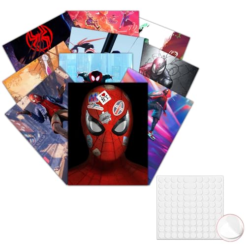 GTOTd Cartoon Spider Wall Poster 12 Stück mit Wand-Collage Kit 36 x 28cm (14.1" x 11.4") Gifts Merch Held Poster Ungerahmte Version HD Poster für Wohnzimmer Schlafzimmer Club Wand Kunst Dekor von GTOTd