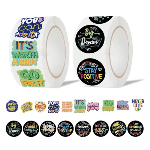 GTOTd Motivational Reward Sticker Sprüche Aufkleber (1000 Stück) Belohnungssticker Belohnungssystem fur Lehrer Schülerinnen, Labels Gift Pack Wrap, Geschenke Deko für Laptop Wasserflasche von GTOTd