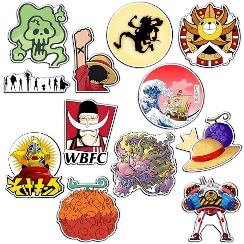 GTOTd One Anime Fridge Magnet Piece Kühlschrankmagnet (12 Stück) Geschenke Merch Dekoration Stoßstangen Aufkleber Kühlschrank Metallmagnet Flexibel Wiederverwendbar Magnetisches Vinyl von GTOTd