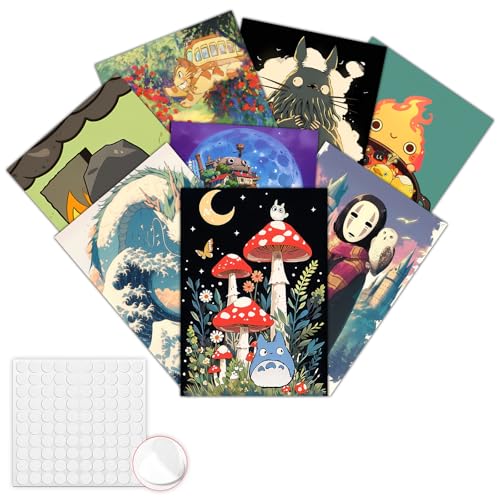 GTOTd Soot Sprite Poster 8 Stück 42 x 29cm (16.5" x 11.4") Anime Merch Party Ungerahmte Version HD Leinwanddruck Poster für Wohnzimmer Schlafzimmer Club Wand Kunst Dekor von GTOTd