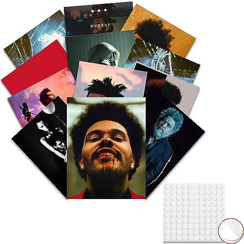 GTOTd The Weeknd Poster 12 Stück mit Wand-Collage-Kit 36 x 28cm (14,1" x 11,0") Sängerin Merch Party Ungerahmte Version HD Leinwanddruck Poster für Wohnzimmer Club Wand Kunst Dekor von GTOTd