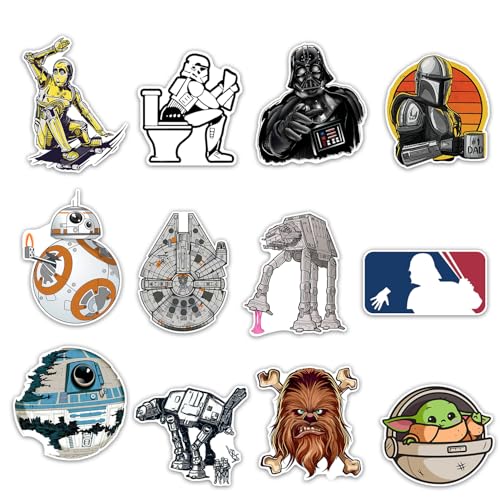 GTOTd Wars Movie Fridge Magnet Kühlschrankmagnet (12 Stück) Geschenke Merch Dekoration Stoßstangen Aufkleber Kühlschrank Metallmagnet Flexibel Wiederverwendbar Magnetisches Vinyl von GTOTd