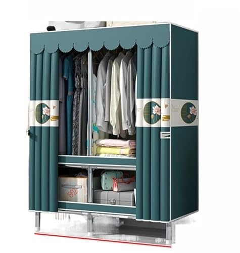 GTOULHH Kleiderschränke Stabil Einfache Kombination Kleiderschrank Stahlrohr Stoff Schlafzimmer Montiert Lagerung Kleidung Faltschrank(105 * 45 * 170cm) von GTOULHH