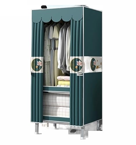 GTOULHH Kleiderschränke Stabil Einfache Kombination Kleiderschrank Stahlrohr Stoff Schlafzimmer Montiert Lagerung Kleidung Faltschrank(62 * 45 * 170cm) von GTOULHH