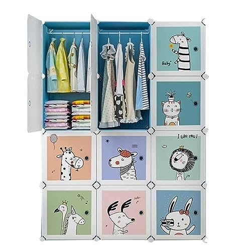 GTOULHH Kleiderschränke Stabil Kombinationsschrank, Einfacher Kunststoff-Stoff-Kleiderschrank, Moderner, Minimalistischer Lagerschrank, Mietraum Faltschrank von GTOULHH