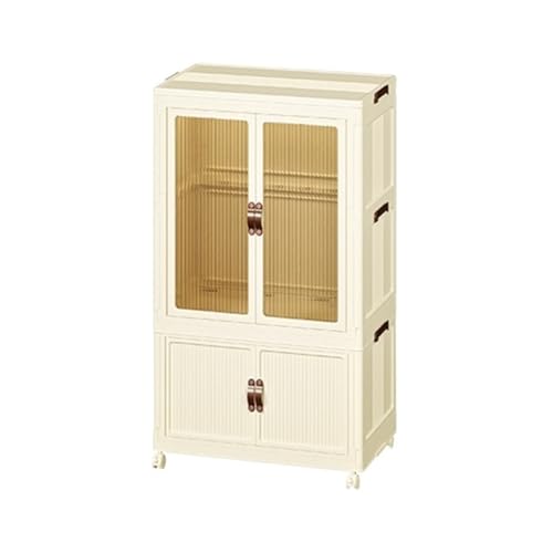 GTOULHH Kleiderschränke Stabil Tragbarer Kleiderschrank for Aufhängen Von Kleidung, Breiter Mit Abdeckung for Schlafzimmer Faltschrank(96x56x34cm) von GTOULHH